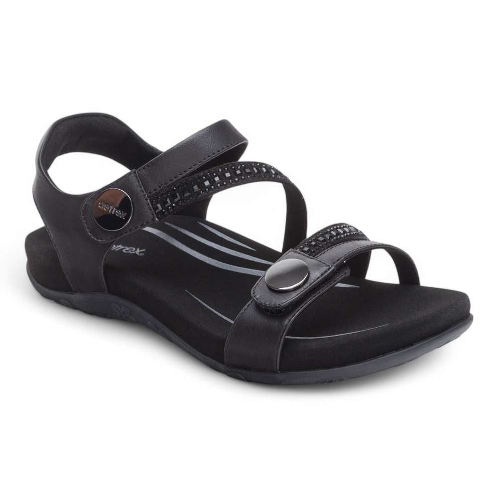 Jess Sandal - Black Sparkle