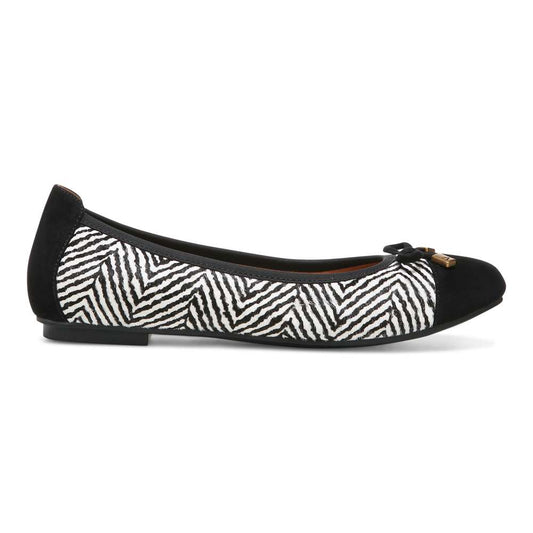 Minna Ballet Flat - Black/White