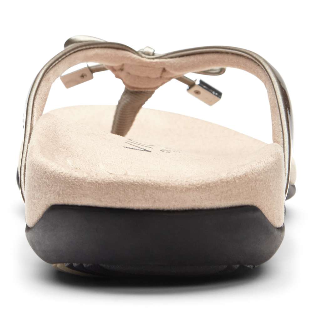 Bella Toe Post Sandal - Pewter