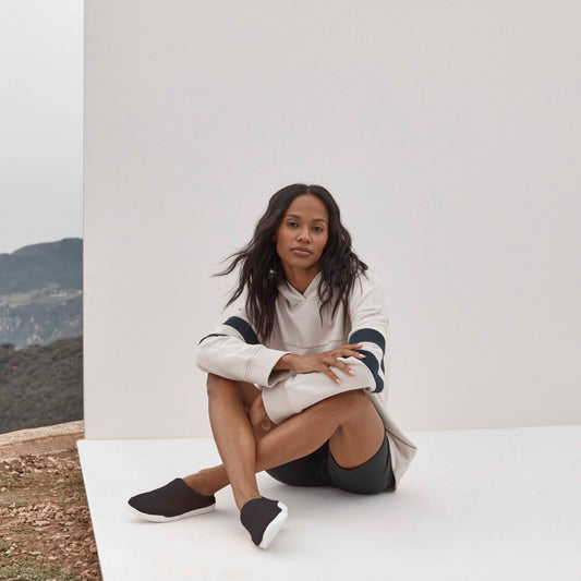 Lifestyle image for Malibu Slip-On Sneaker - Black Canvas