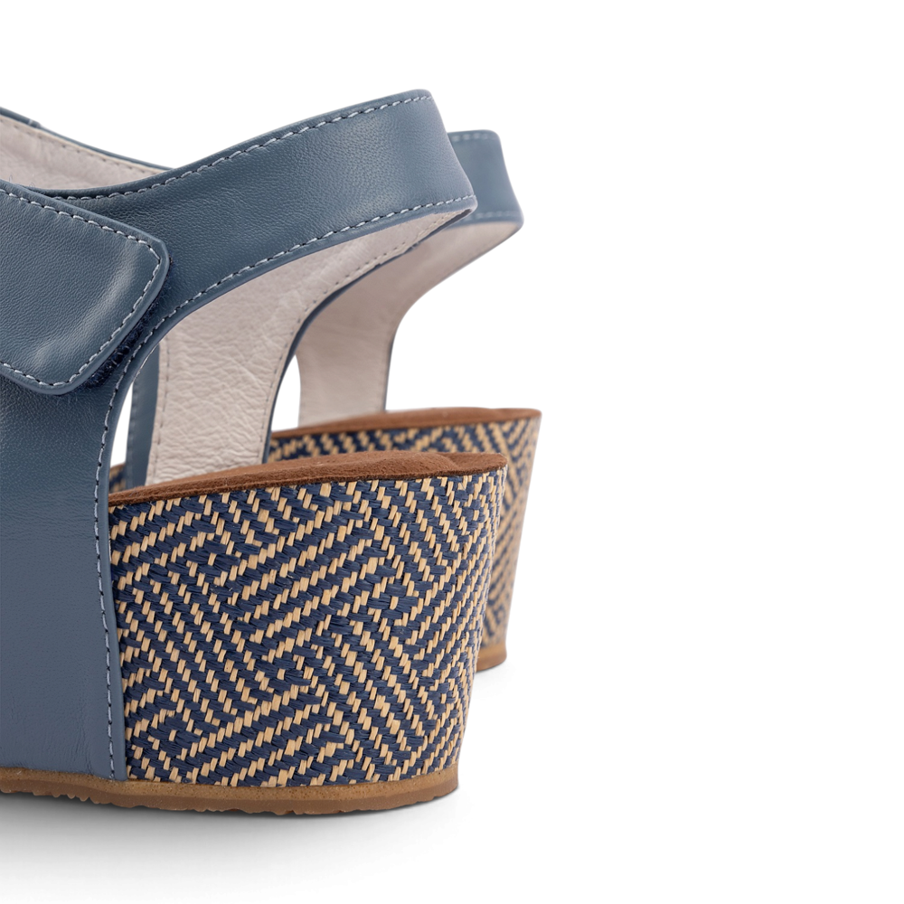 Kyra Wrap Wedge - Denim