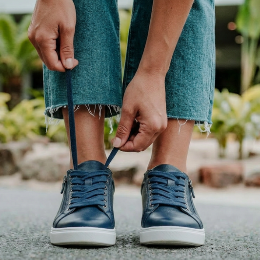 Lifestyle image for Brisbane Zip Casual Sneaker - Royal Blue