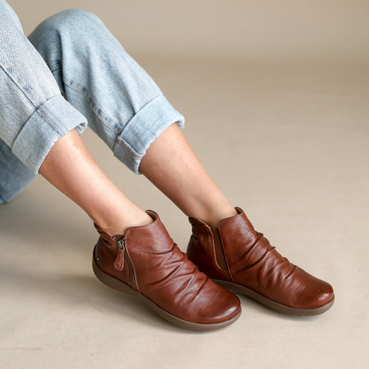 Lifestyle image for Salzburg Zip Ankle Boot - Mocha