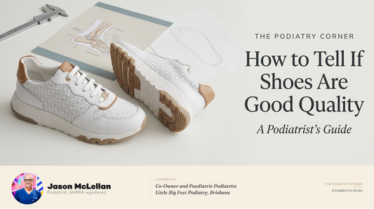 White leather sneakers beside a foot anatomy chart, Podiatry Corner guide