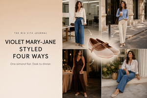 Violet Mary-Jane Flat, Styled Four Ways
