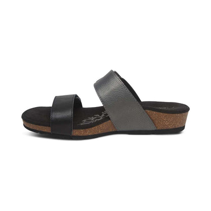 Daisy Slide Sandal - Black