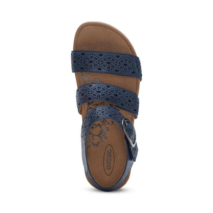 Lilly Sandal - Navy Cutout