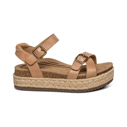 Paula Platform Sandal - Camel