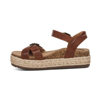 Paula Platform Sandal - Walnut