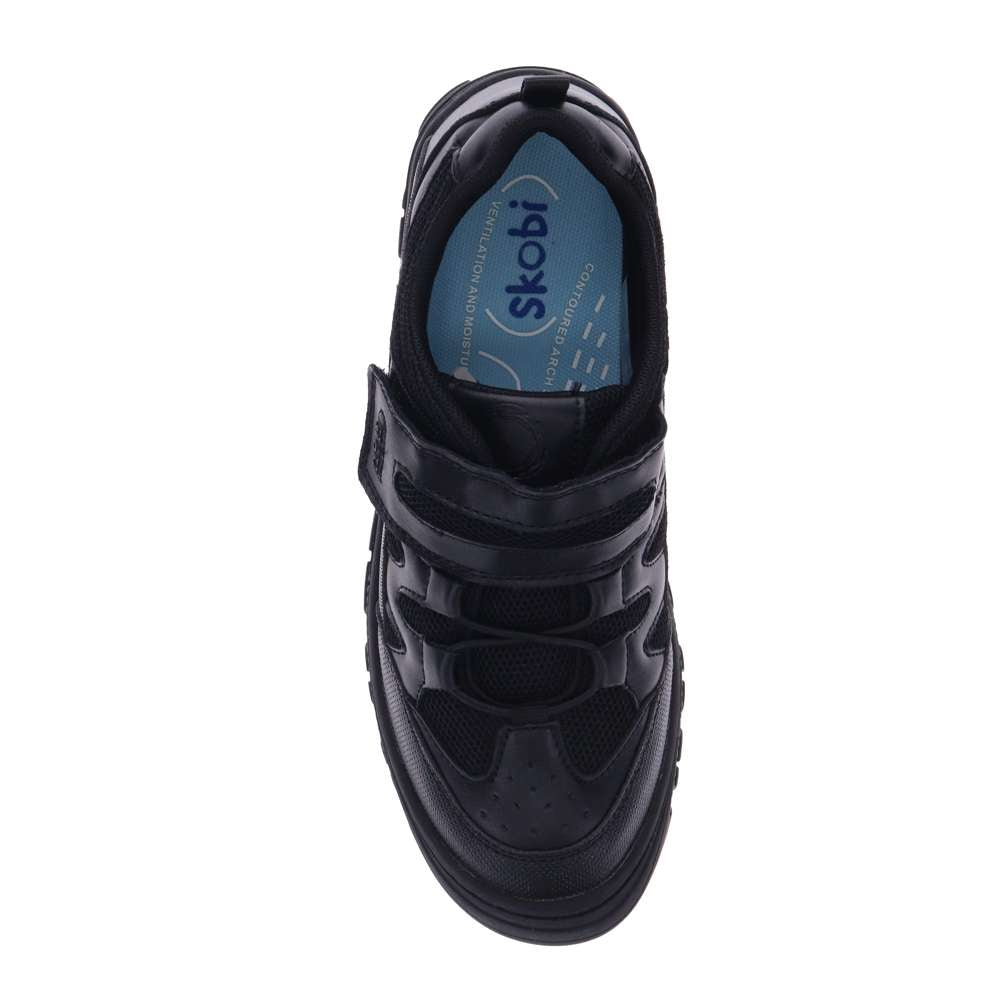 Lewis Velcro School Shoe - Black