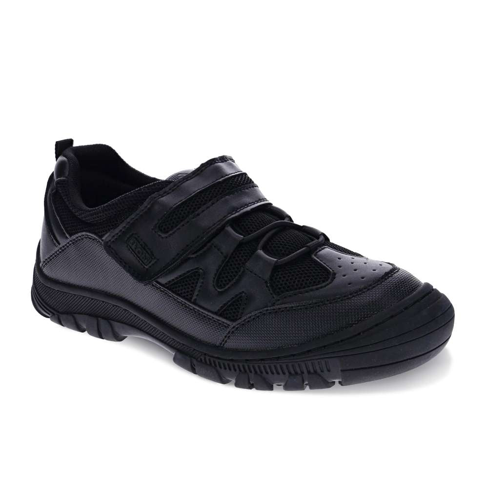 Lewis Velcro School Shoe - Black