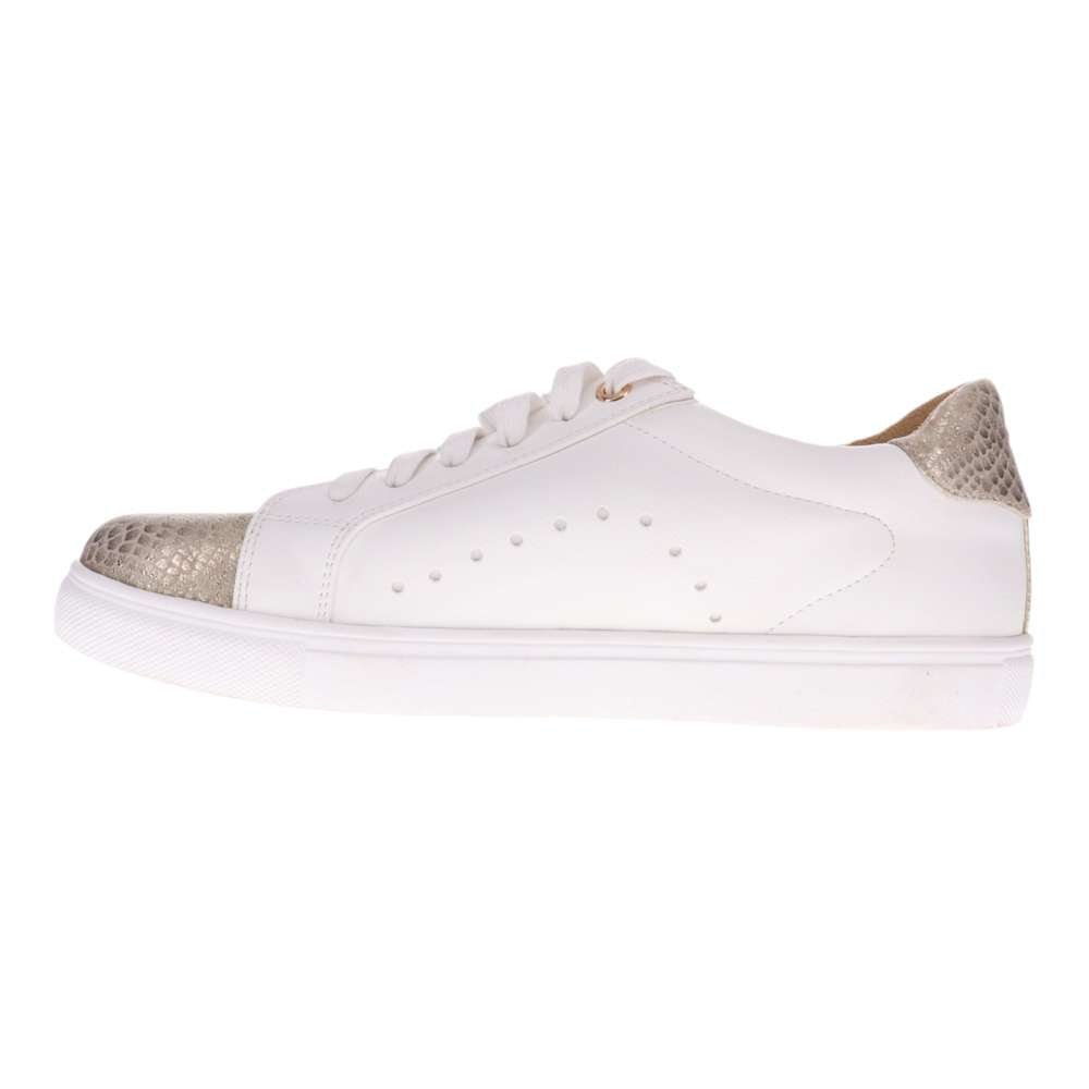 Cleo Casual Sneaker - White/Gold