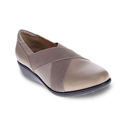 Kelly Wedge - Taupe Snake