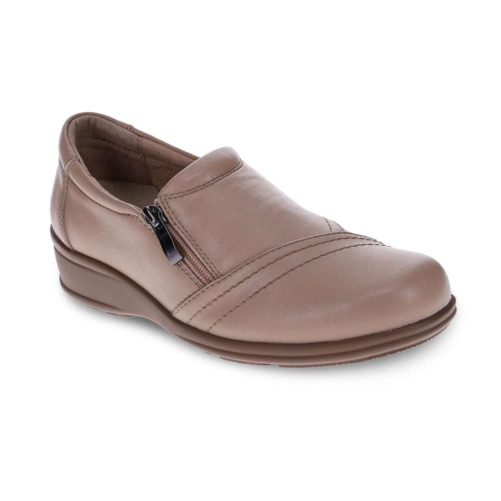 Leanne Zip Loafer - Latte