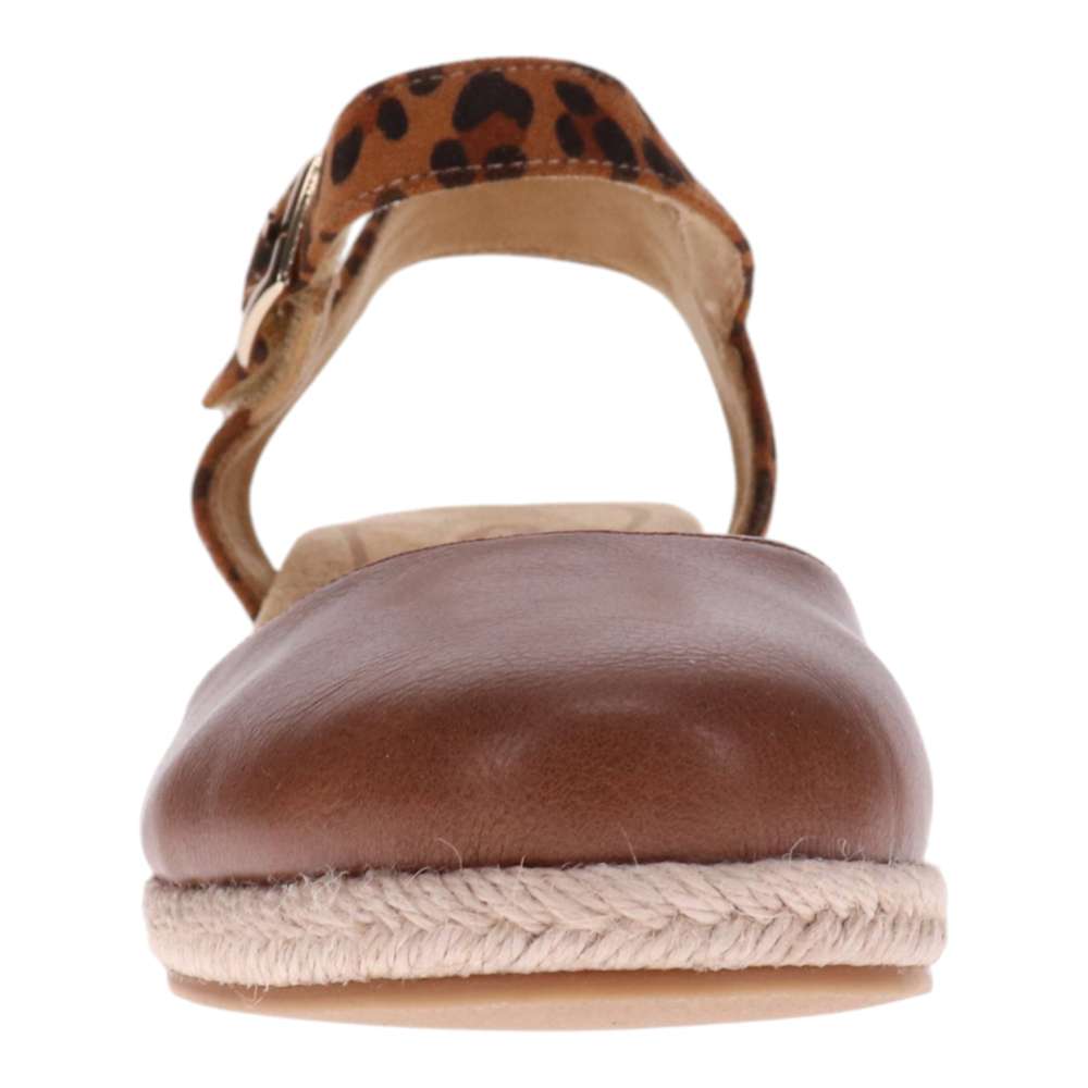 Mona Wedge - Dark Tan/Leopard