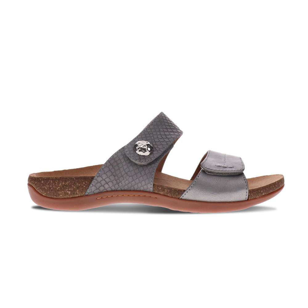 Alisa Slide Sandal - Pewter