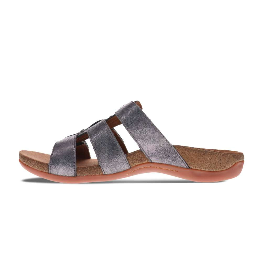 Andrea Slide Sandal - Pewter