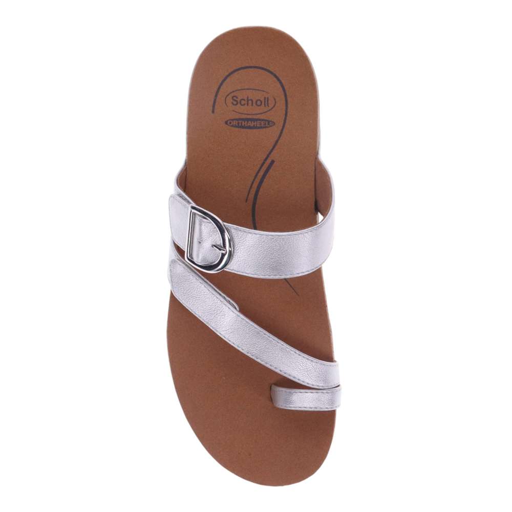Ava Slide Sandal - Silver
