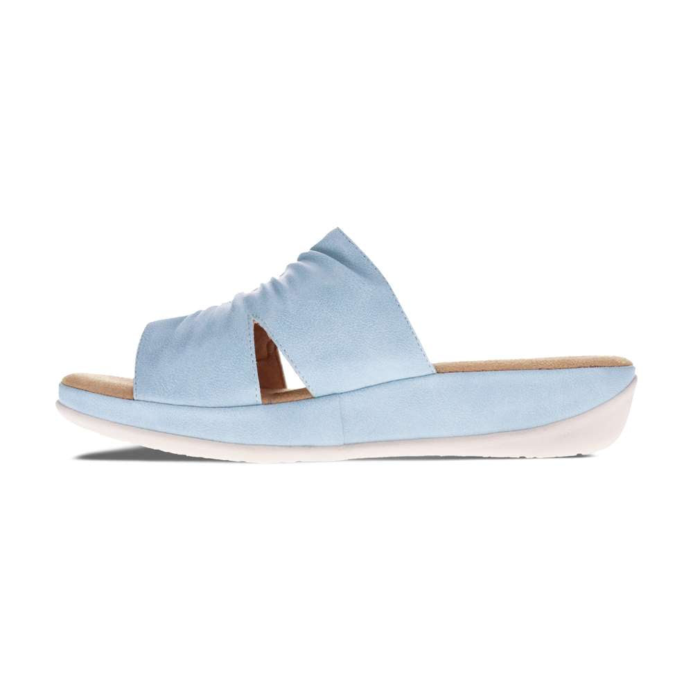 Cora Slide Sandal - Light Blue