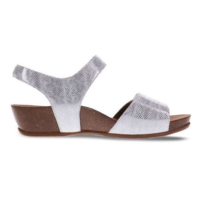 Jasmin Adjustable Wedge - White/Silver