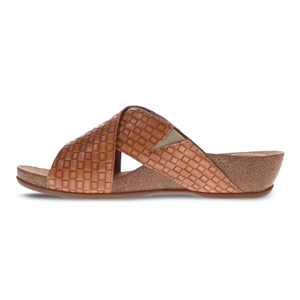 Jean Brick Wedge - Brown