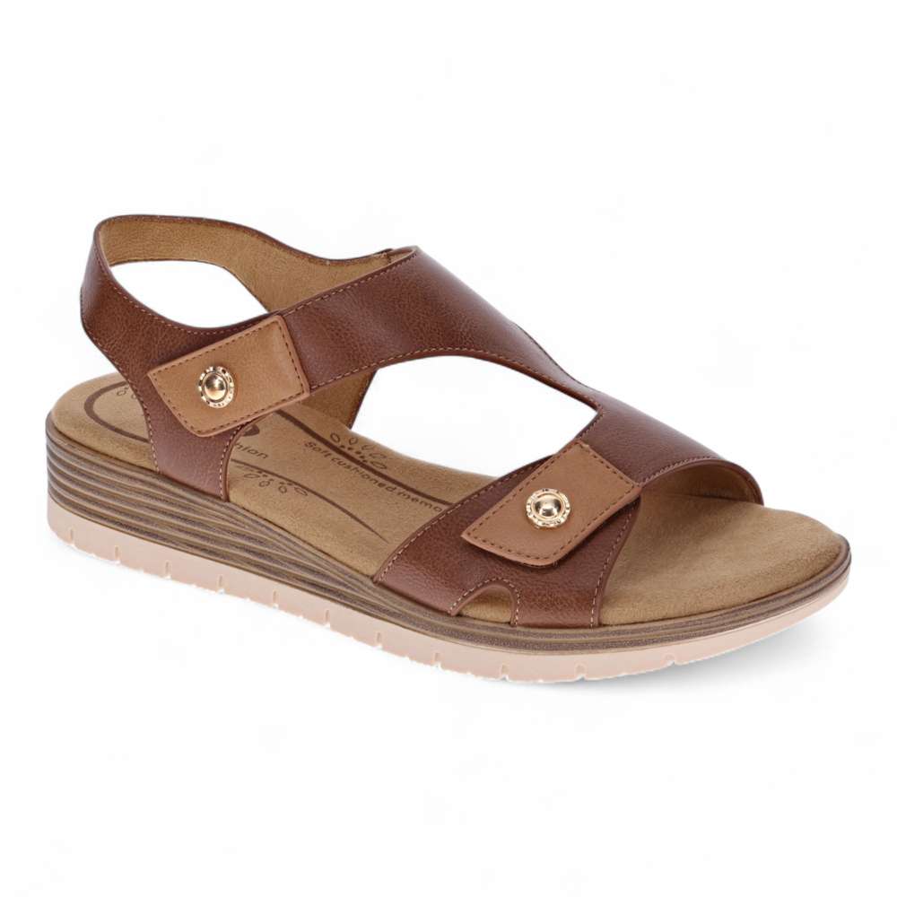 Paige Sandal - Dark/Lt Tan