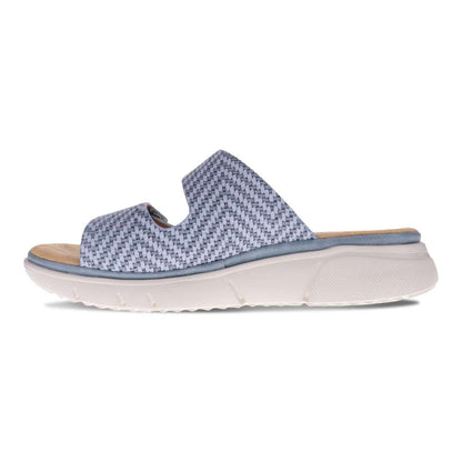 Rage Slide Sandal - Denim Raffia