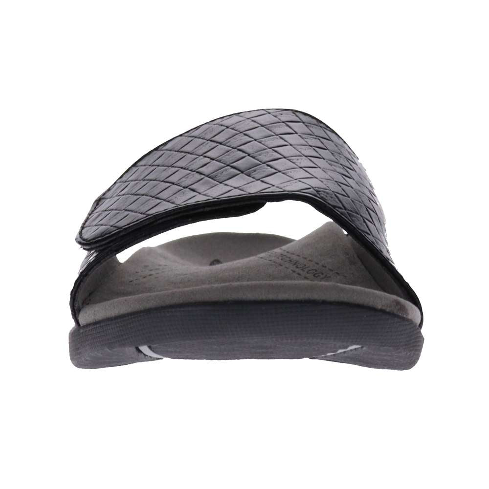 Samos Weave Slide Sandal - Black