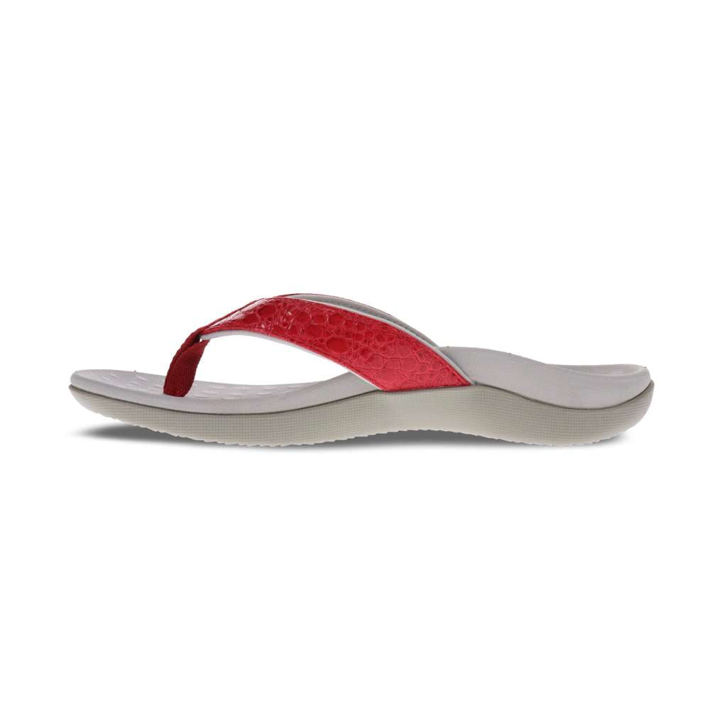 Sonoma Reptile Toe Post Sandal - Raspberry Reptile