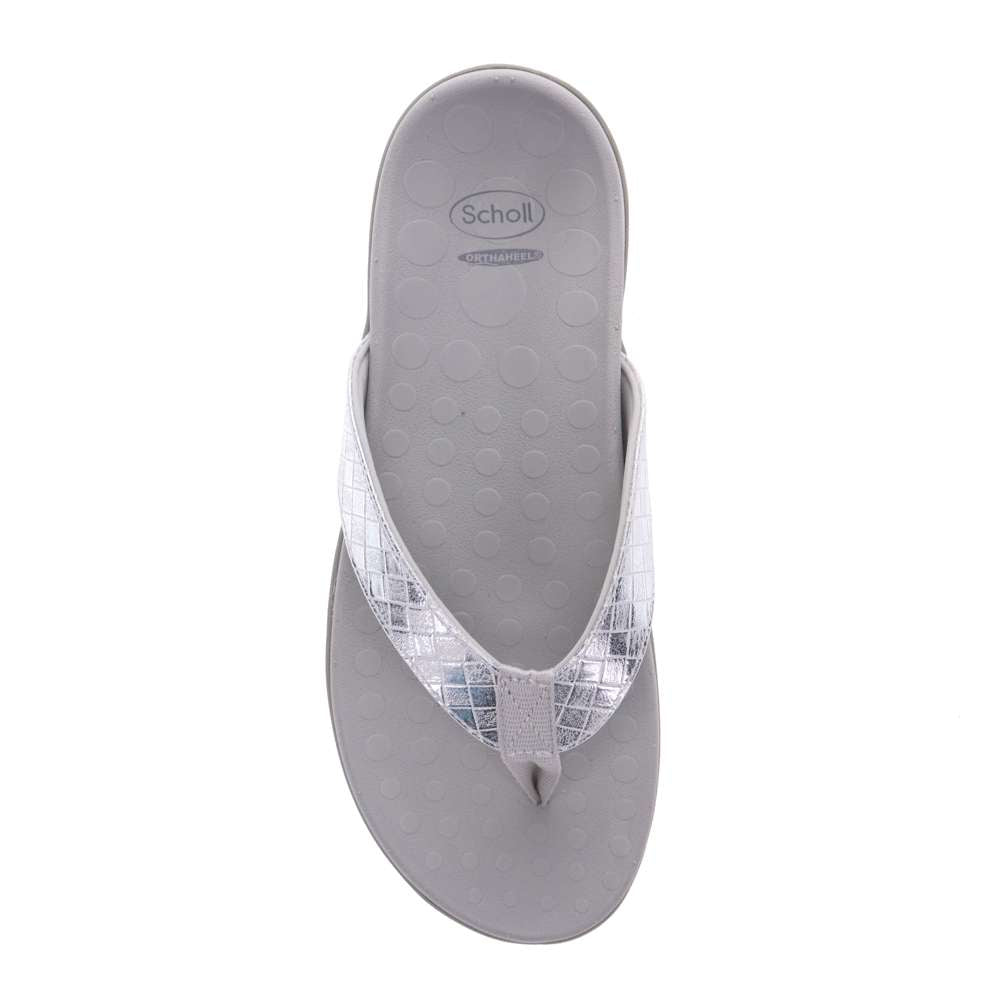 Sonoma Weave Toe Post Sandal - White/Silver Weave