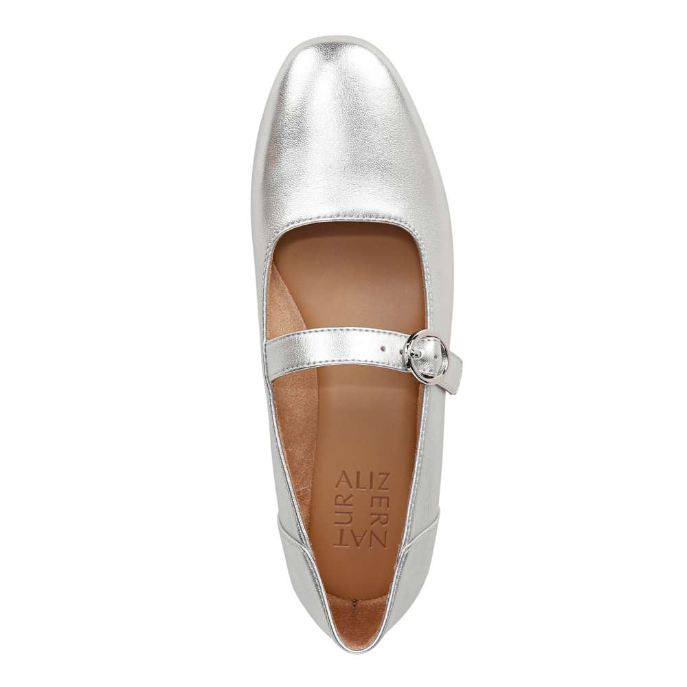 Kelly Mary Jane Flat - Silver