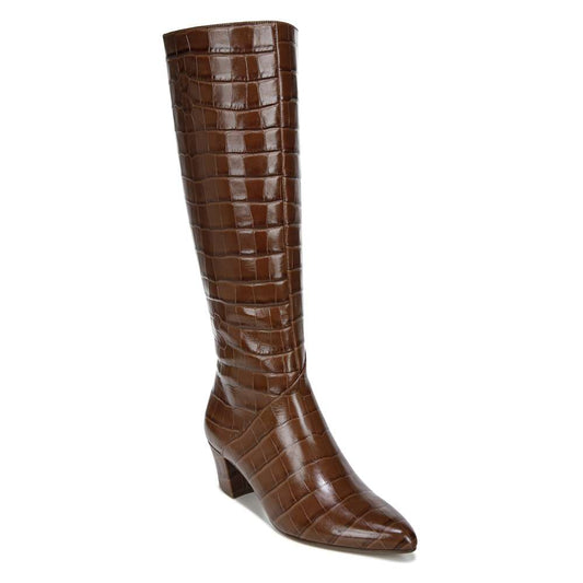Melanie Tall Boot - Brown Croco