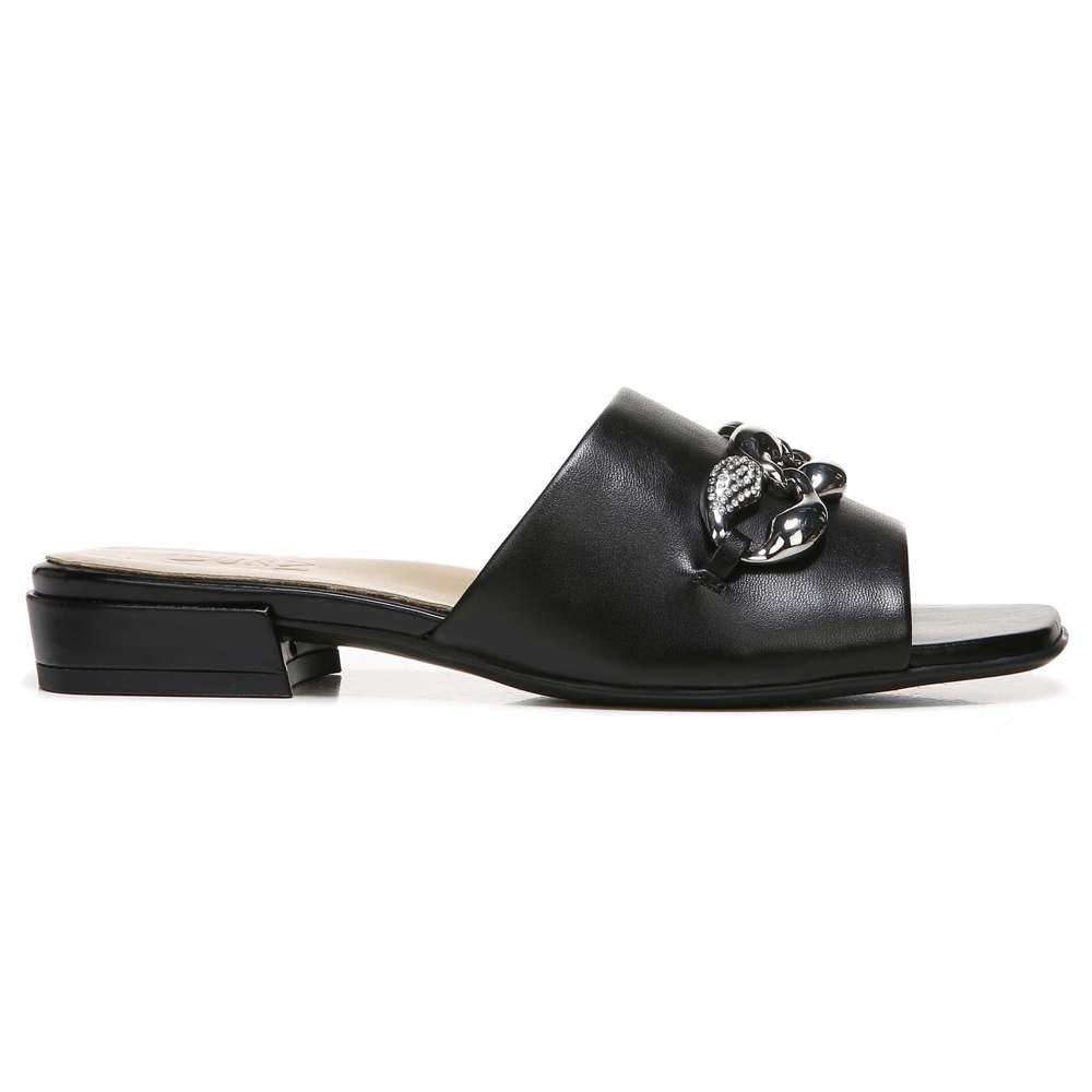 Angie Dress Slide Sandal - Black