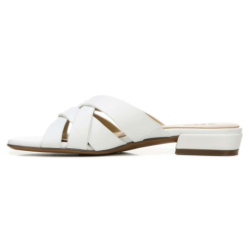 Ashford Slide Sandal - White Leather