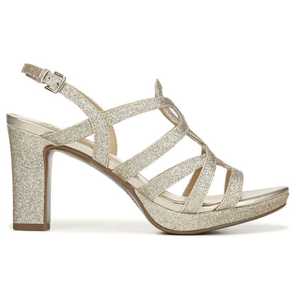 Cameron Block Heel - Gold Glitter