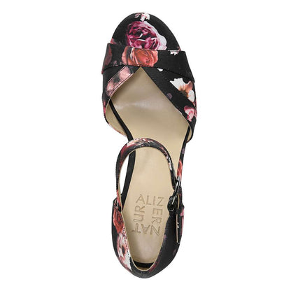 Malina Block Heel - Black Floral