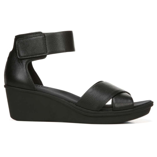 Riviera Wedge Sandal - Black