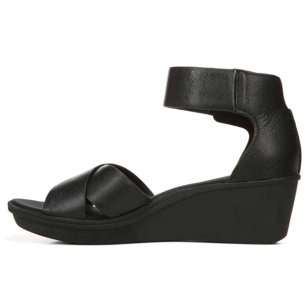 Riviera Wedge Sandal - Black
