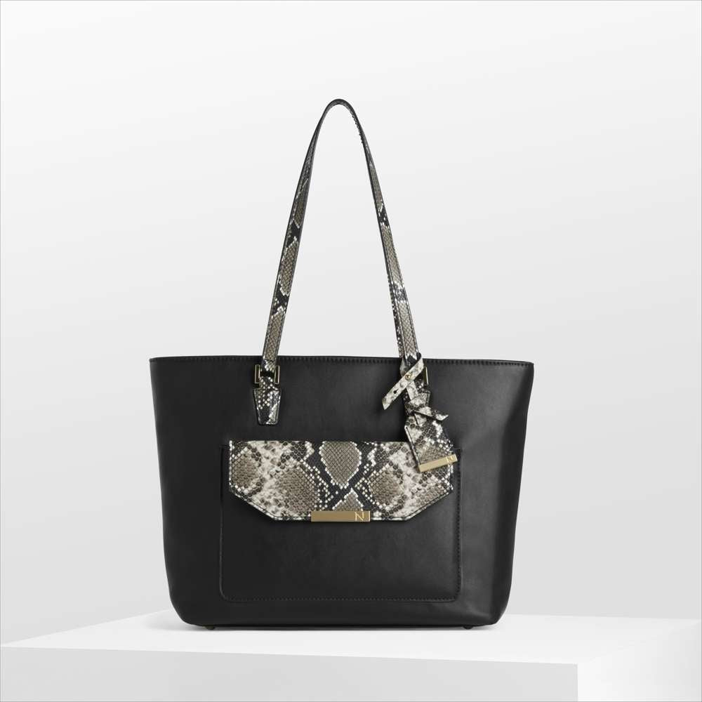 Dylana Tote Bag - Black Snake