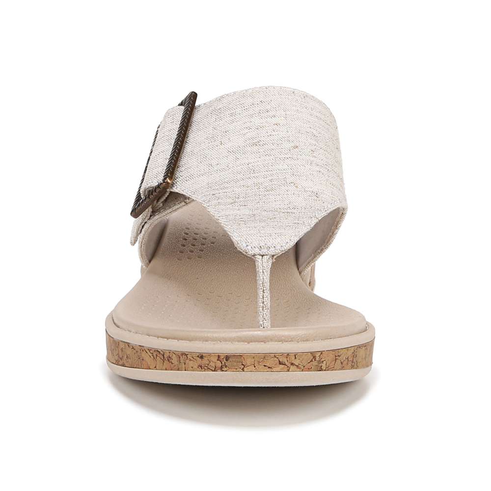 Bay Wedge Sandal - Natural Linen