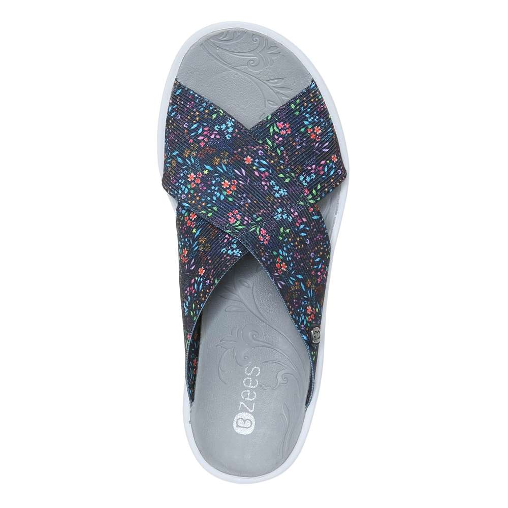 Desire Slide Sandal - Navy Floral