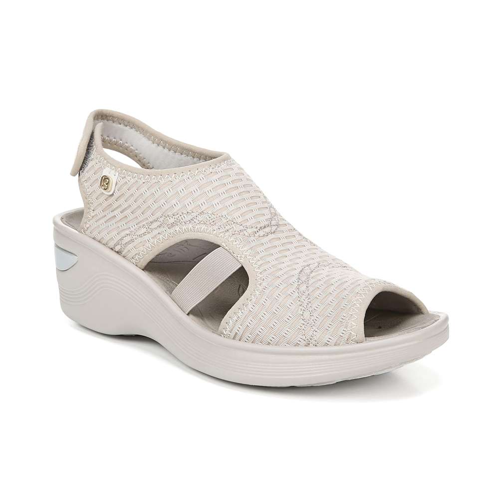 Dream Wedge Sandal - Beige Sheer