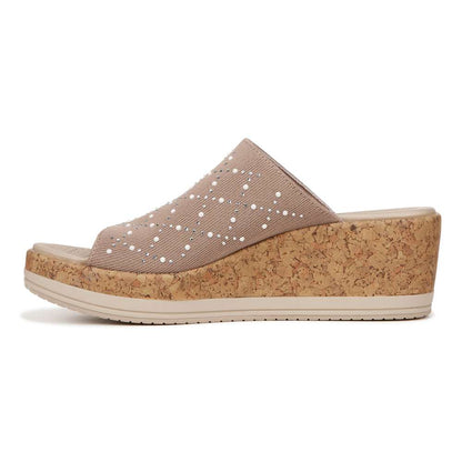 Royal Wedge Sandal - Biscotti