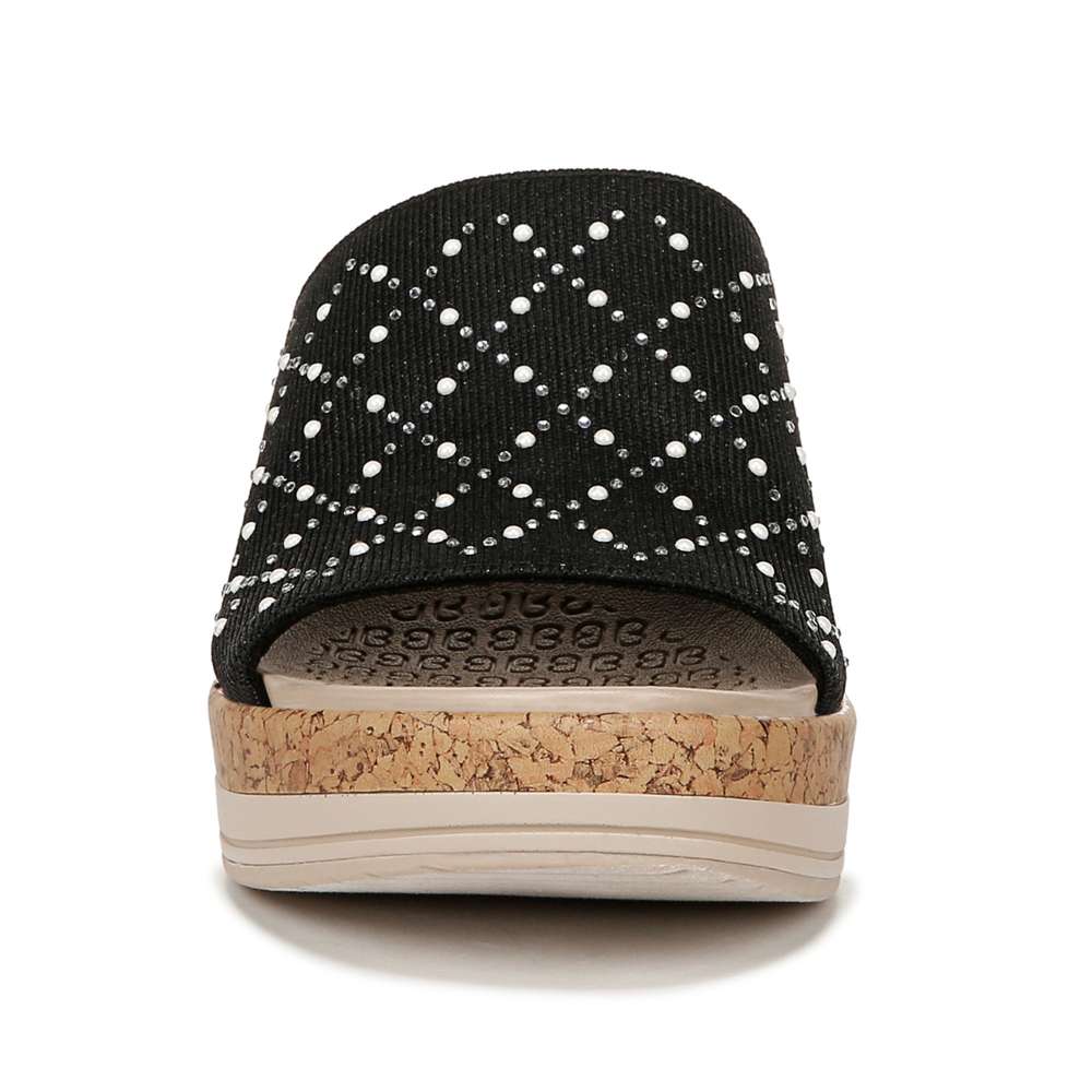 Royal Wedge Sandal - Black