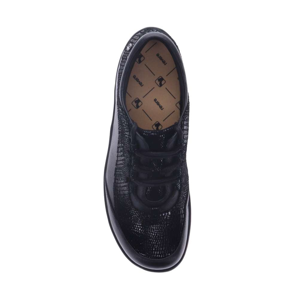 Alberta Lace-Up - Black Lizard