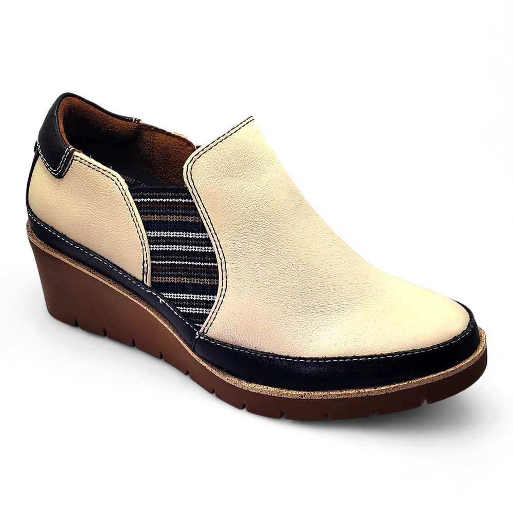 Mykonos Wedge Loafer - Pebble