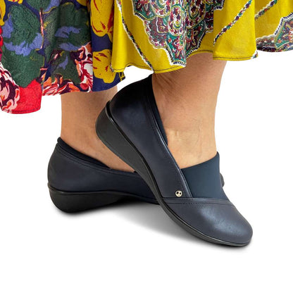 Naples Wedged Loafer - Sapphire
