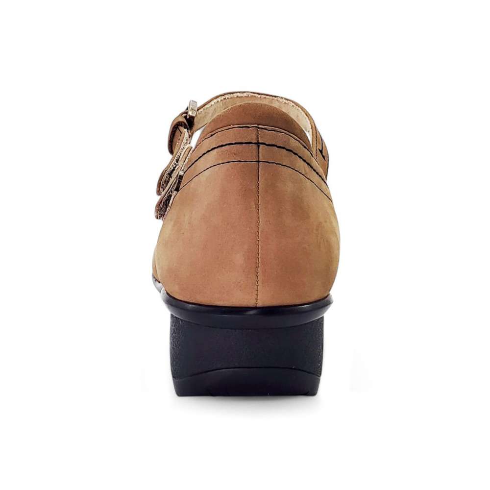Narita Mary Jane Flats - Toffee Nubuck