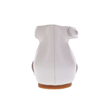 Moira Flat Sandal - Pearl White