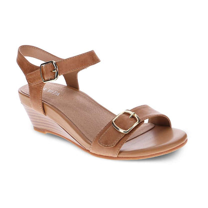 Nadia Wedge Sandal - Pebble